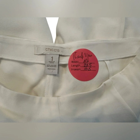 Chicos Stretch Crop Flat-Front Trousers with Side Zipper / Side Slits - Picture 3 of 4